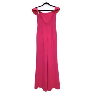 JAYGODFREY Brin Off Shoulder Wide Leg Jumpsuit in RARE! Pink Colorway size 6